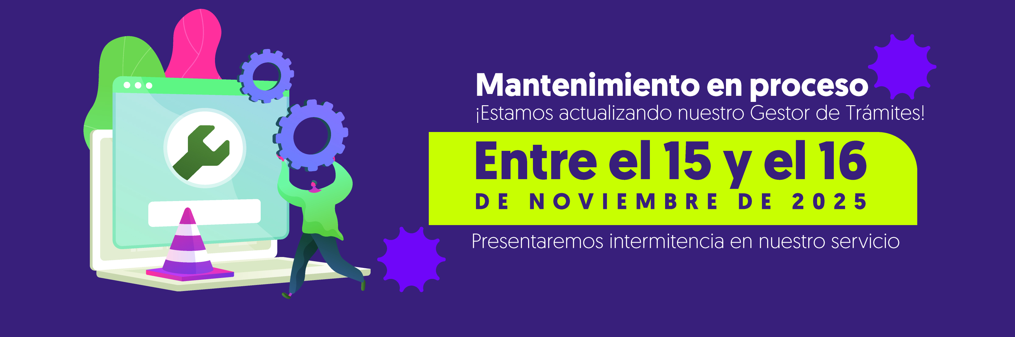 Banner WEB MANTENIMIENTO GESTOR DE TRAMITES